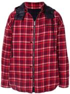 Juun.j Check Print Padded Jacket - Red