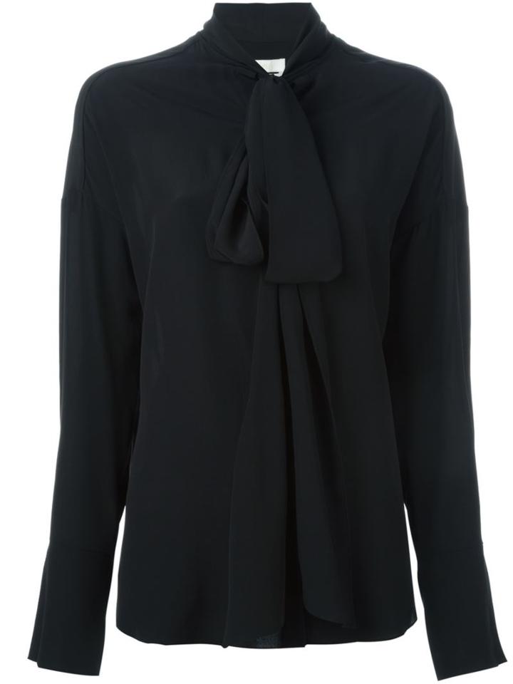 Chloé Pussy Bow Blouse, Women's, Size: 38, Black, Silk