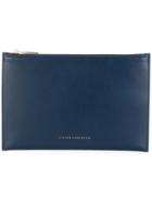 Victoria Beckham Small Classic Clutch, Women's, Blue, Calf Leather/polyamide/polyurethane