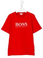 Boss Kids Logo Print T-shirt - Red