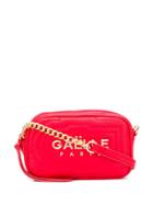 Gaelle Bonheur Logo Plaque Crossbody Bag - Red