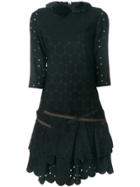 Kolor Cut Out Layered Circle Dress - Black
