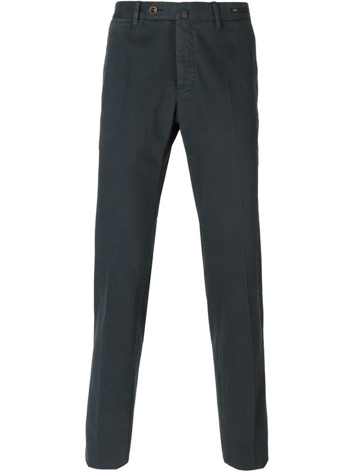 Pt01 Classic Slim Chinos, Men's, Size: 46, Grey, Cotton/spandex/elastane