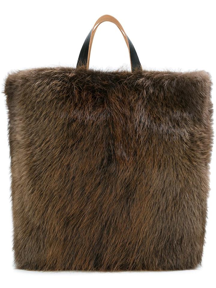 Marni Large Beaver Fur Tote