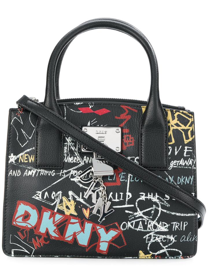 Donna Karan Small Graffiti Tote - Black