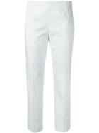 Piazza Sempione Printed Cropped Trousers - White