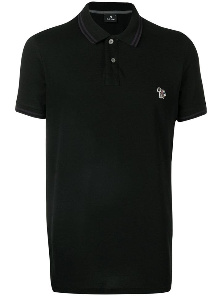 Ps Paul Smith Embroidered Logo Polo Shirt - Black