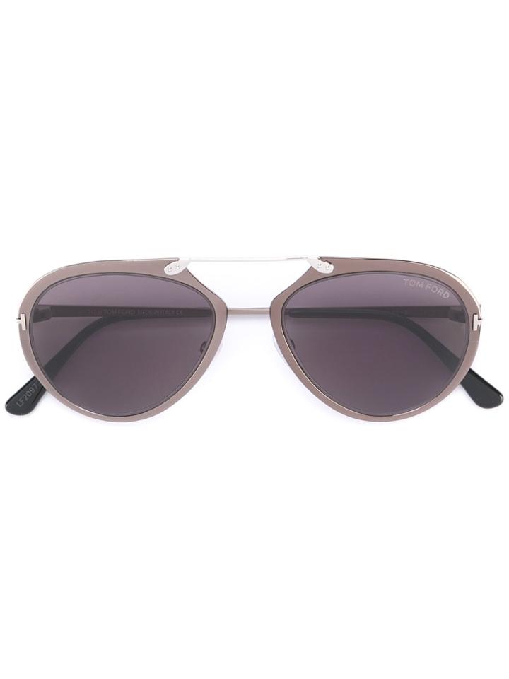 Tom Ford Eyewear Aviator Sunglasses - Metallic