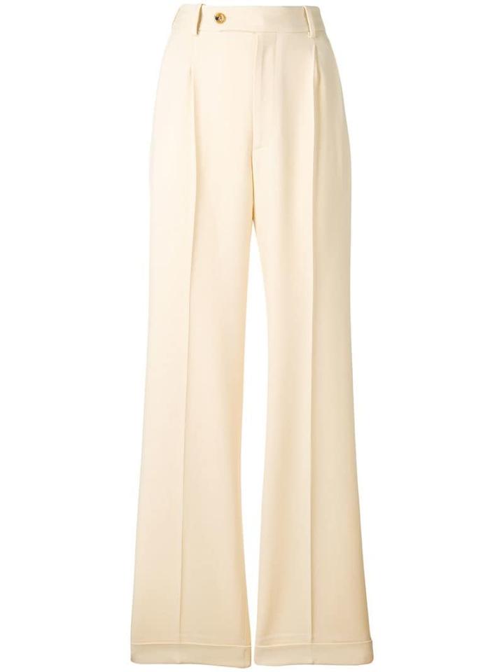 Gucci Wide Leg Tailored Trousers - Neutrals