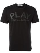 Comme Des Garçons Play Logo Print T-shirt, Men's, Size: Medium, Black, Cotton