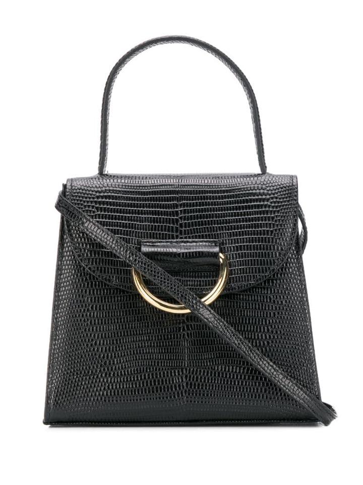 Little Liffner Snakeskin Effect Tote Bag - Black