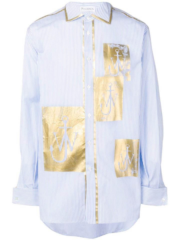 Jw Anderson Nautical Logo Print Shirt - Blue