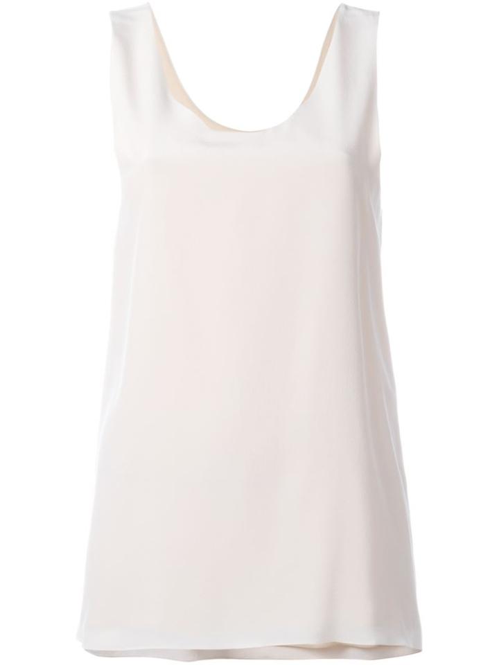 Chloé Scoop Neck Tank Top, Women's, Size: 42, Nude/neutrals, Silk/acetate