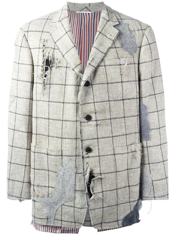 Thom Browne Destroyed Effect Blazer - Grey