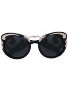 Prada Eyewear 'minimal Baroque' Limited Edition Sunglasses - Black