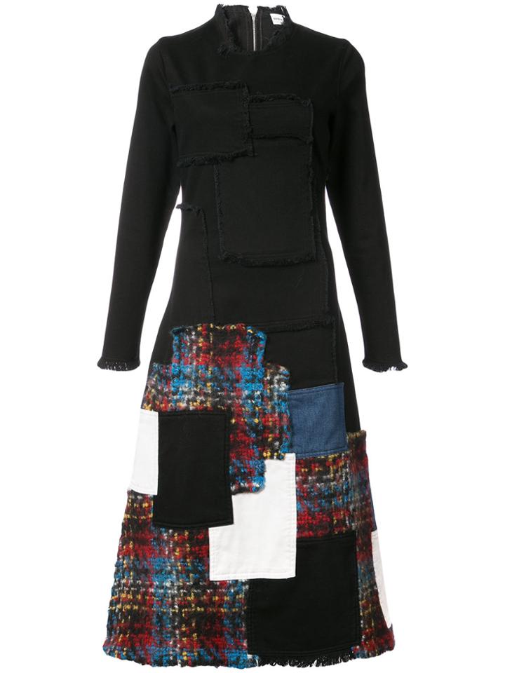 Sonia Rykiel Patch Detail Flared Dress - Black