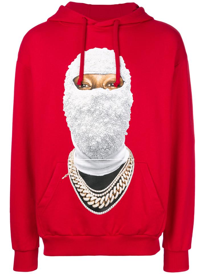 Ih Nom Uh Nit Face Hoodie - Red