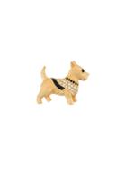 Susan Caplan Vintage Swarovski Dog Brooch - Gold