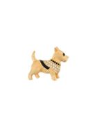 Susan Caplan Vintage Swarovski Dog Brooch - Gold