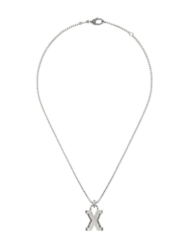 Gucci Collana Con Lettera X In Argento - 0811 Undefined