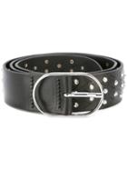 Iro Stud Detail Belt, Women's, Size: 85, Black, Calf Leather/metal (other)