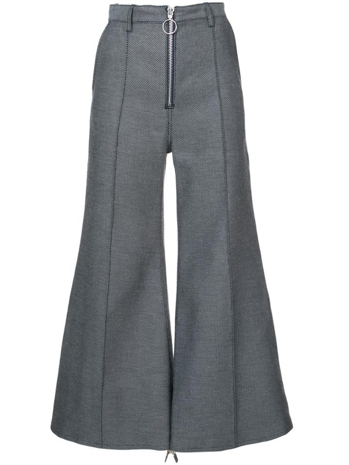 Marques'almeida Flared Cropped Trousers - Grey