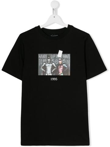 Throwback. Kids Teen Graphic Print T-shirt - Black