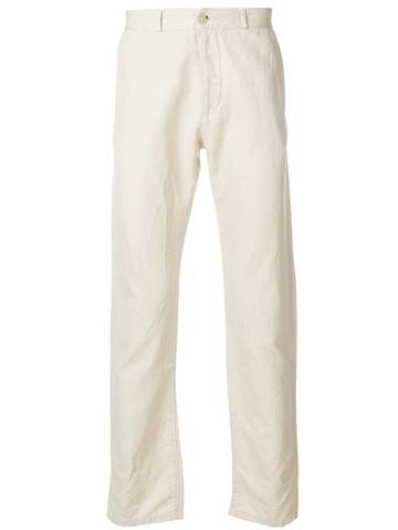 Maison Kitsuné Perfect Fit Long Trousers - Neutrals
