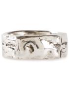 Henson Textured Band Ring, Adult Unisex, Size: 52, Metallic, Sterling Silver