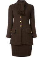 Chanel Vintage Skirt And Blazer Suit, Women's, Size: 36, Brown