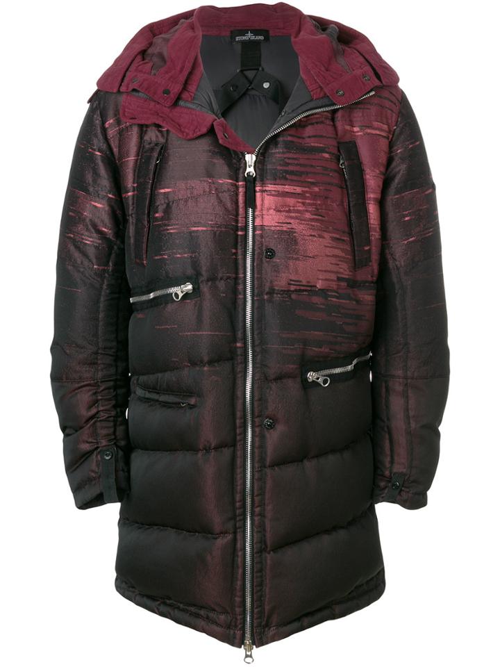 Stone Island Shadow Project Zipped Padded Jacket - Red