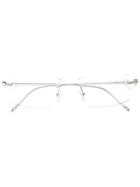 Cartier 'louis Cartier' Optical Glasses, Grey, 18kt White Gold