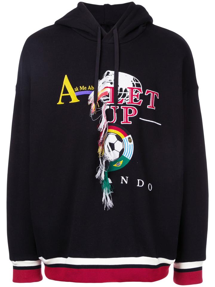 Doublet - Embroidered Hoodie - Men - Cotton - S, Black, Cotton