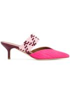 Malone Souliers Pointed Rope Mules - Pink & Purple