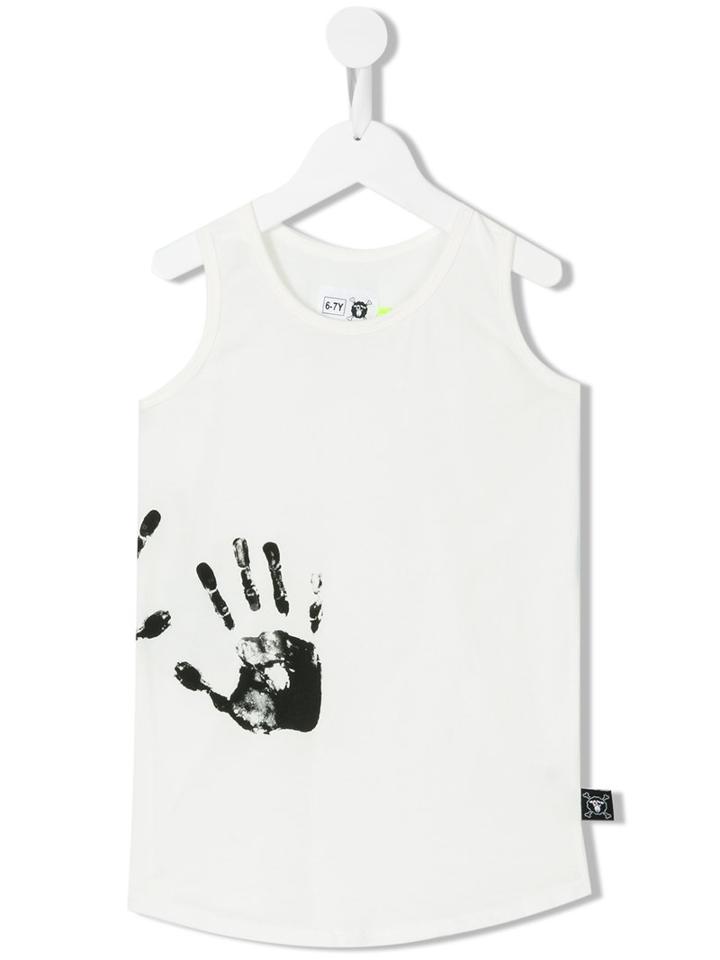 Nununu - Hand Print Tank - Kids - Cotton - 5 Yrs, White