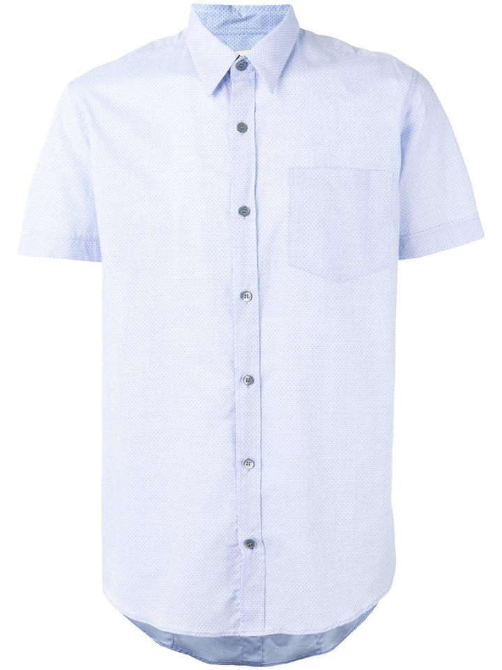 Dries Van Noten Dotted Print Shirt, Men's, Size: 50, Blue, Cotton