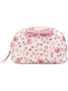 Miu Miu Floral Print Makeup Bag - Pink & Purple