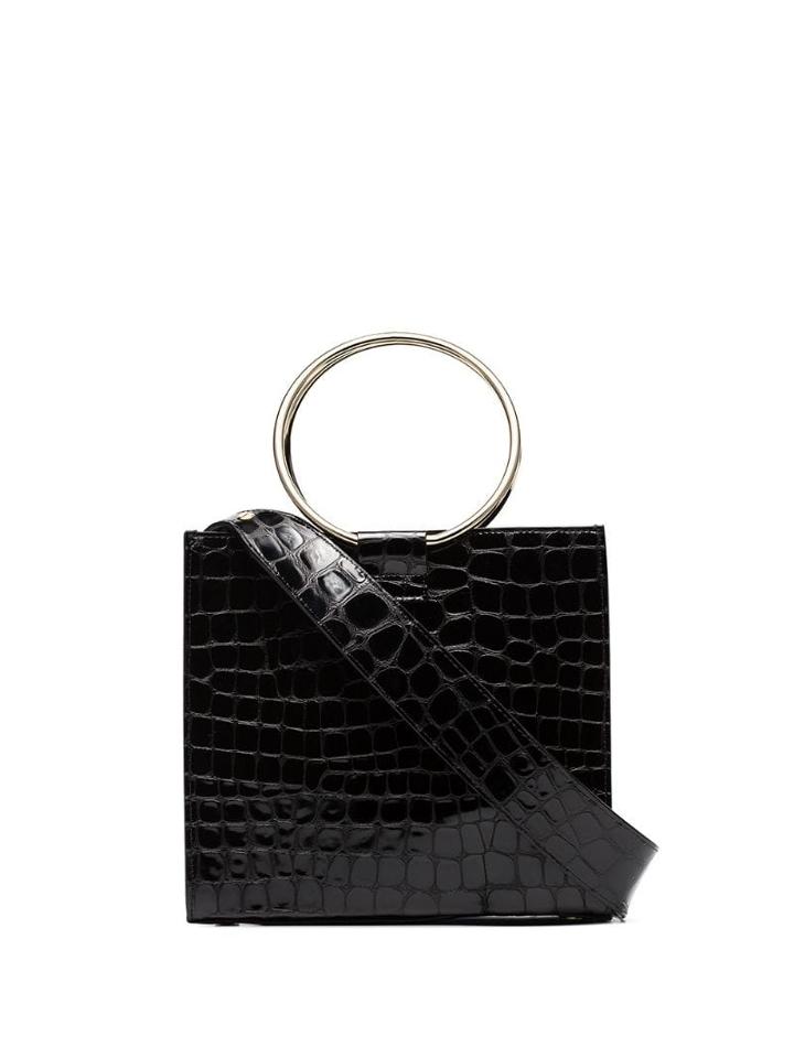 Tara Zadeh Roya Croc-effect Tote - Black
