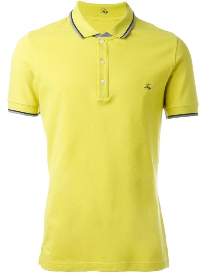 Fay Logo Polo Shirt, Men's, Size: L, Green, Cotton/spandex/elastane
