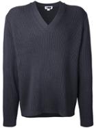 H Beauty & Youth - Ribbed Detail Jumper - Men - Cotton/polyester - L, Grey, Cotton/polyester