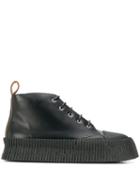 Jil Sander Platform Lace-up Boots - Black