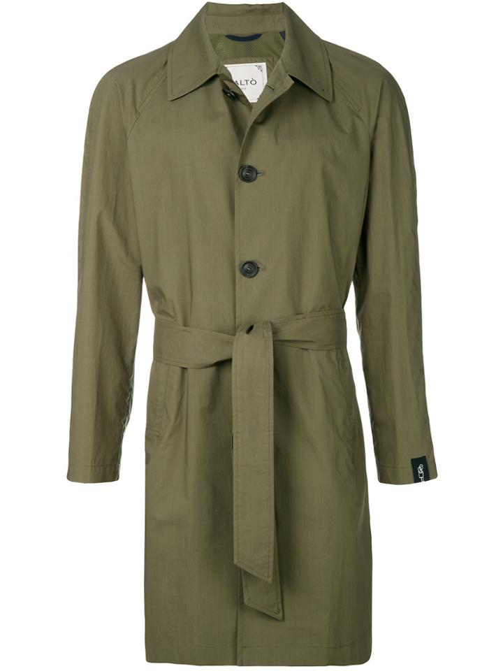Paltò Belt Fastened Coat - Green