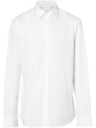Burberry Slim Fit Monogram Motif Poplin Shirt - White