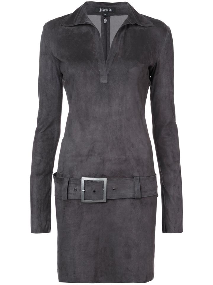 Jitrois Polo Belted Dress - Grey