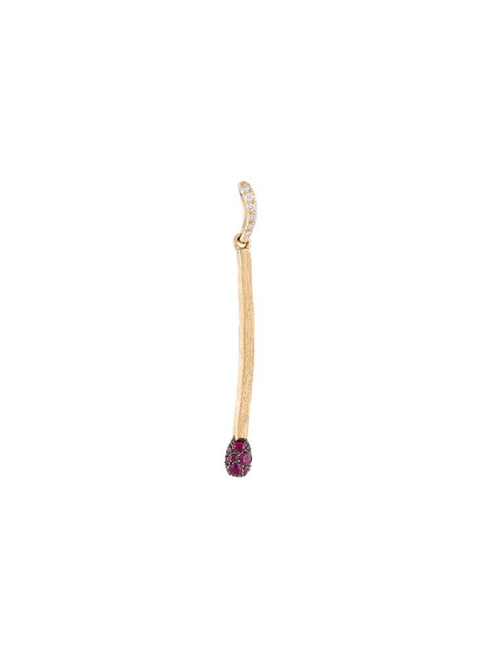 Aurelie Bidermann 'match' Diamond And Ruby Pendant