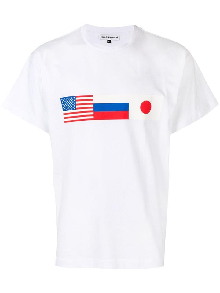 Gosha Rubchinskiy Flag Print T-shirt - White
