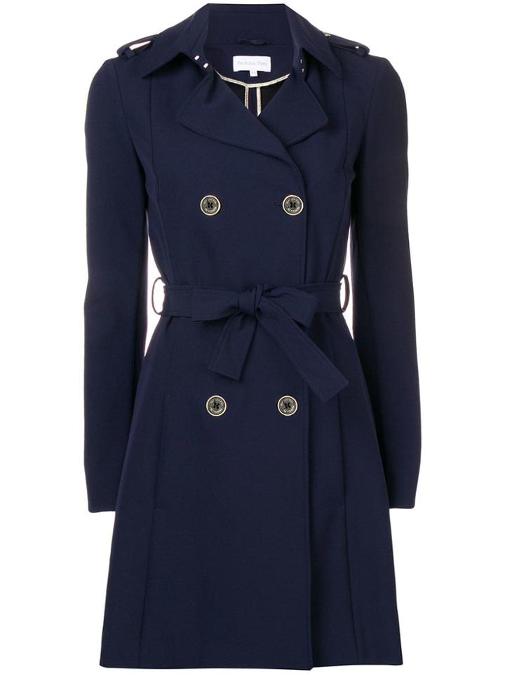 Patrizia Pepe Belted Trench Coat - Blue