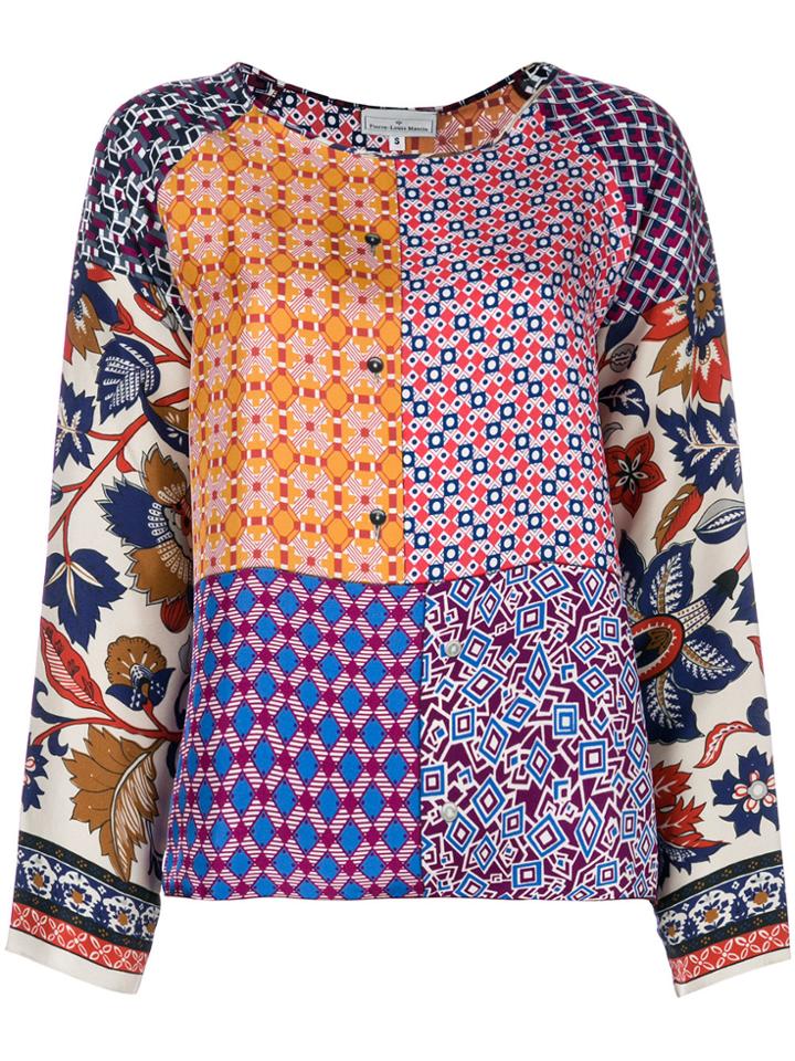 Pierre-louis Mascia Patchwork Patterned Blouse - Multicolour