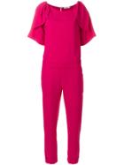 P.a.r.o.s.h. Ruffled Sleeves Jumpsuit - Pink & Purple