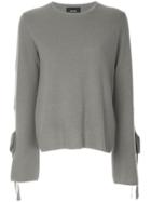 G.v.g.v. Milano Ribbed Bow Sweater - Grey